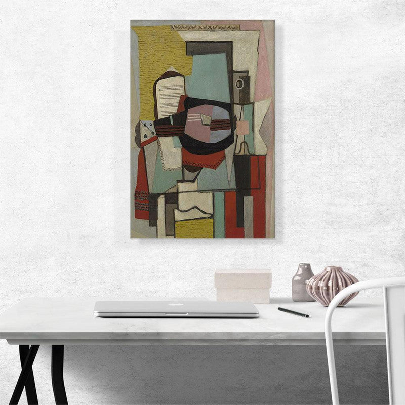 A beautiful canvas print of The Guitar 1919, showcasing intricate details and vibrant colors, perfect for home decor.