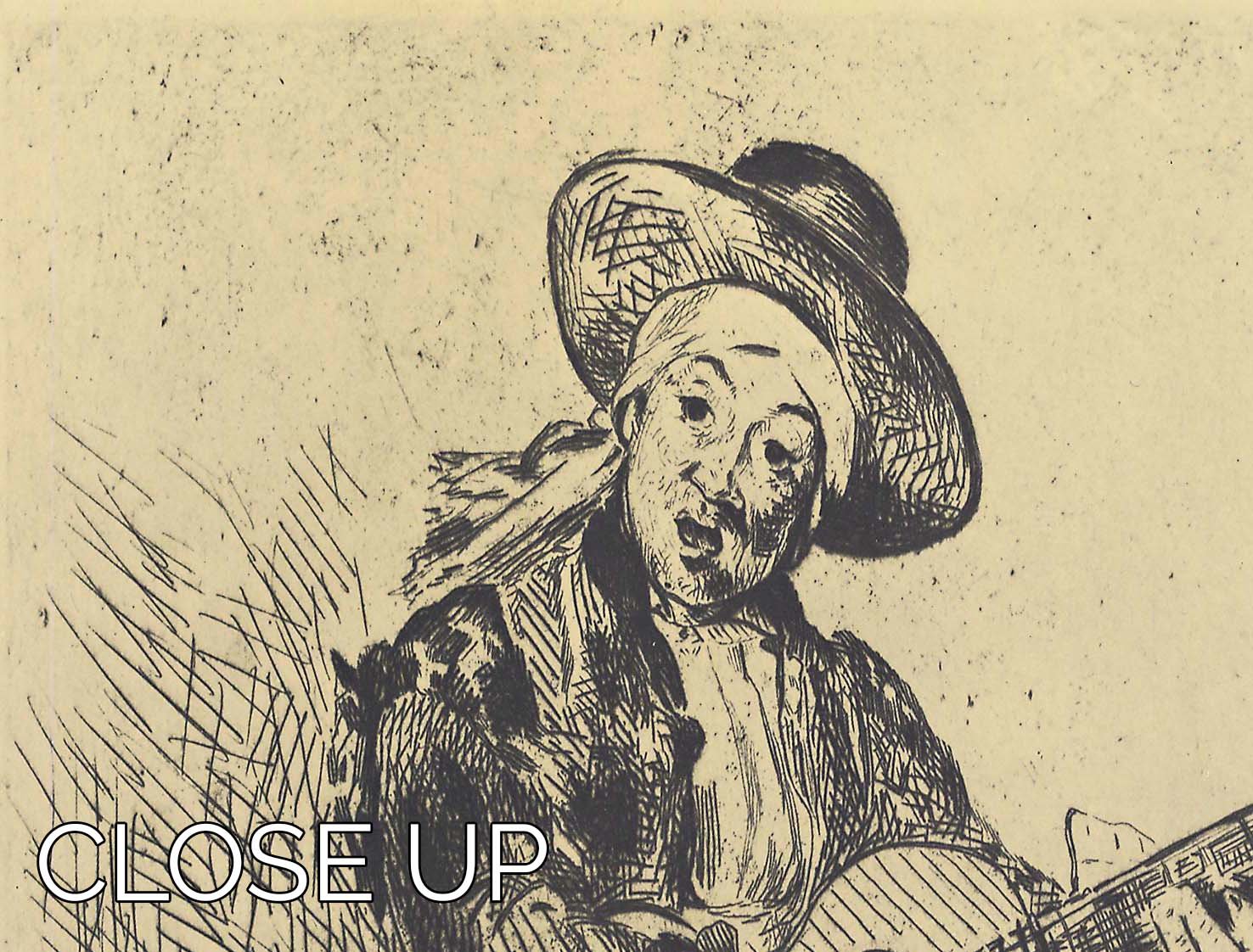 Three-panel canvas print of The Guitar Player by Manet, showcasing vibrant colors and intricate details.