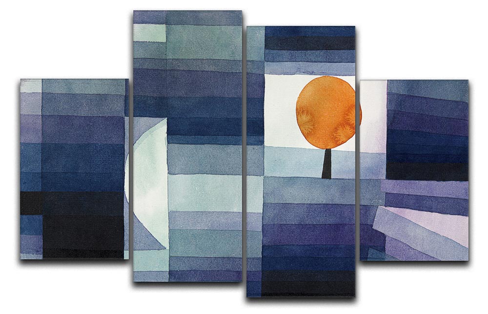 The Harbinger of Autumn 1922 No.1 4 Split Panel Canvas featuring vibrant autumn colors and intricate details across four panels.