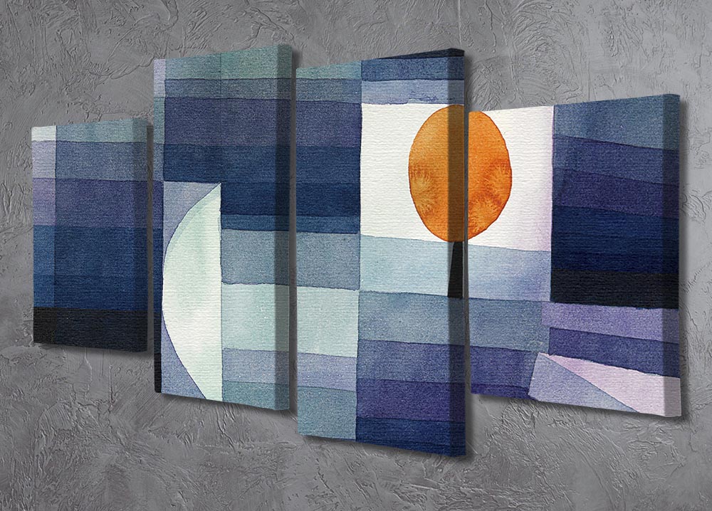 The Harbinger of Autumn 1922 No.1 4 Split Panel Canvas featuring vibrant autumn colors and intricate details across four panels.