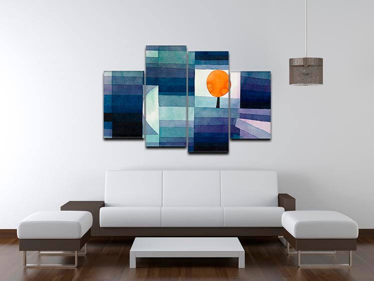 The Harbinger of Autumn 1922 No.1 4 Split Panel Canvas featuring vibrant autumn colors and intricate details across four panels.