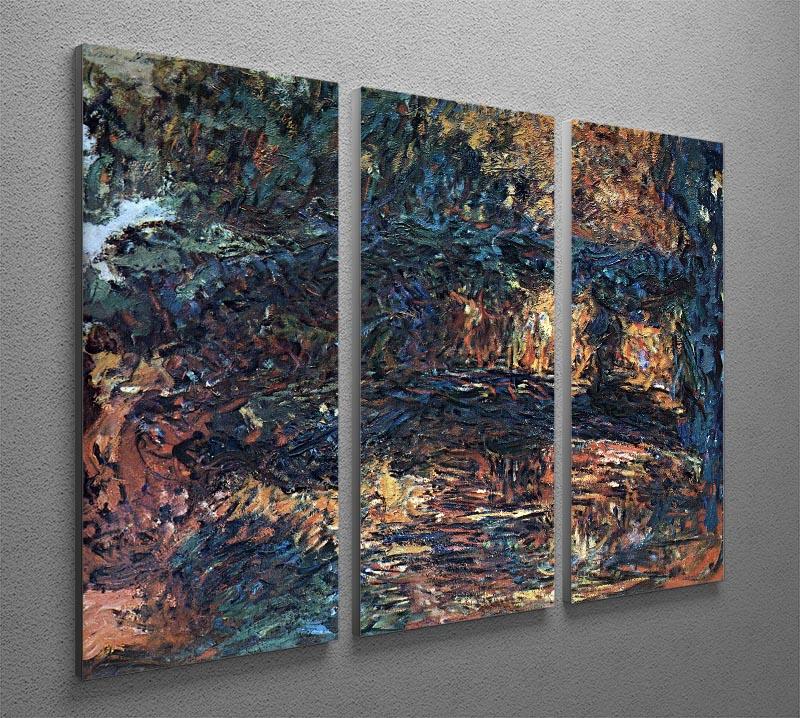 The Japanese Bridge 2 Split Panel Canvas Print featuring a serene landscape with a traditional Japanese bridge.