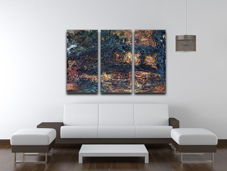 The Japanese Bridge 2 Split Panel Canvas Print featuring a serene landscape with a traditional Japanese bridge.