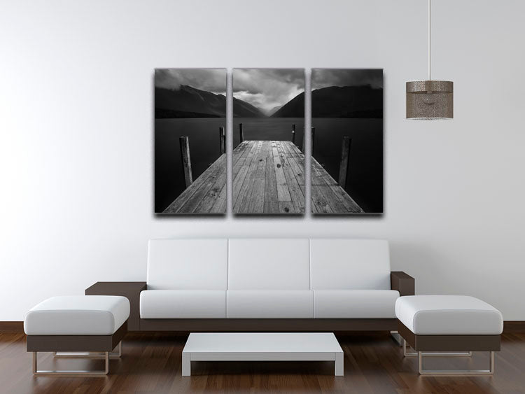 The Lake 3 Split Panel Canvas Print showcasing serene lake scenery across three panels.