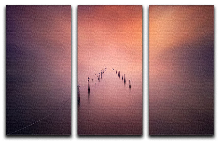 The Light 3 Split Panel Canvas Print featuring three cohesive panels with elegant designs, perfect for home decor.