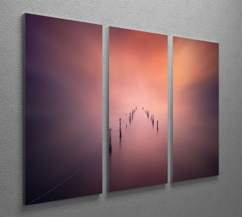 The Light 3 Split Panel Canvas Print featuring three cohesive panels with elegant designs, perfect for home decor.
