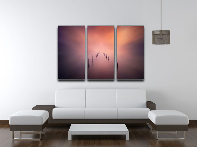 The Light 3 Split Panel Canvas Print featuring three cohesive panels with elegant designs, perfect for home decor.