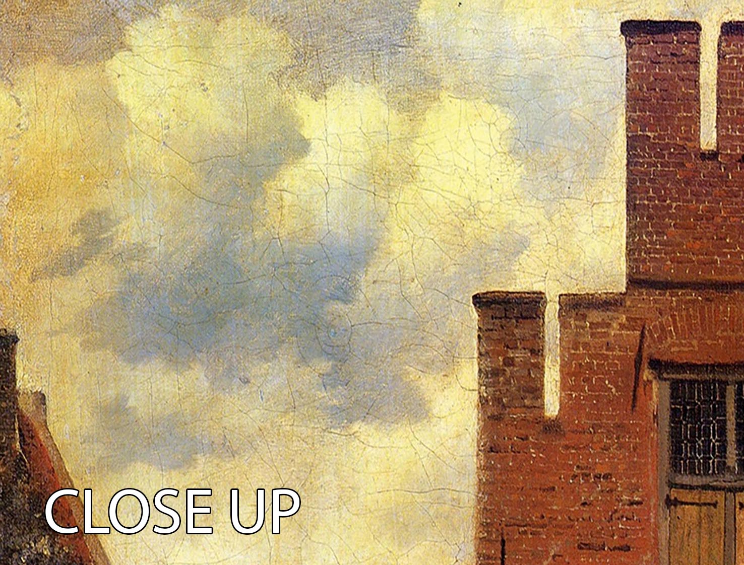 Three-panel canvas print of The Little Street by Vermeer, showcasing intricate details and vibrant colors.