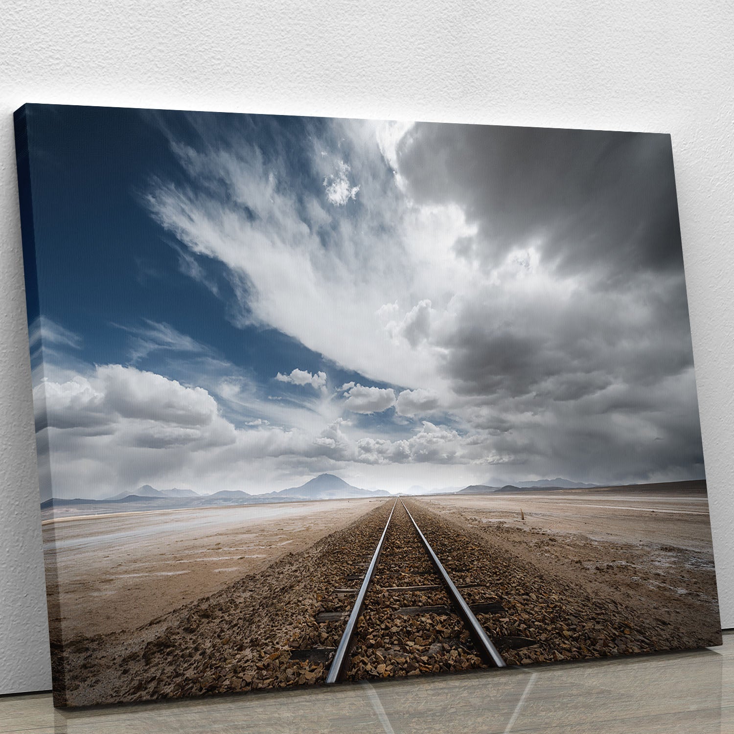 The Long Road Canvas Print featuring a scenic landscape with vibrant colors, perfect for home decor.
