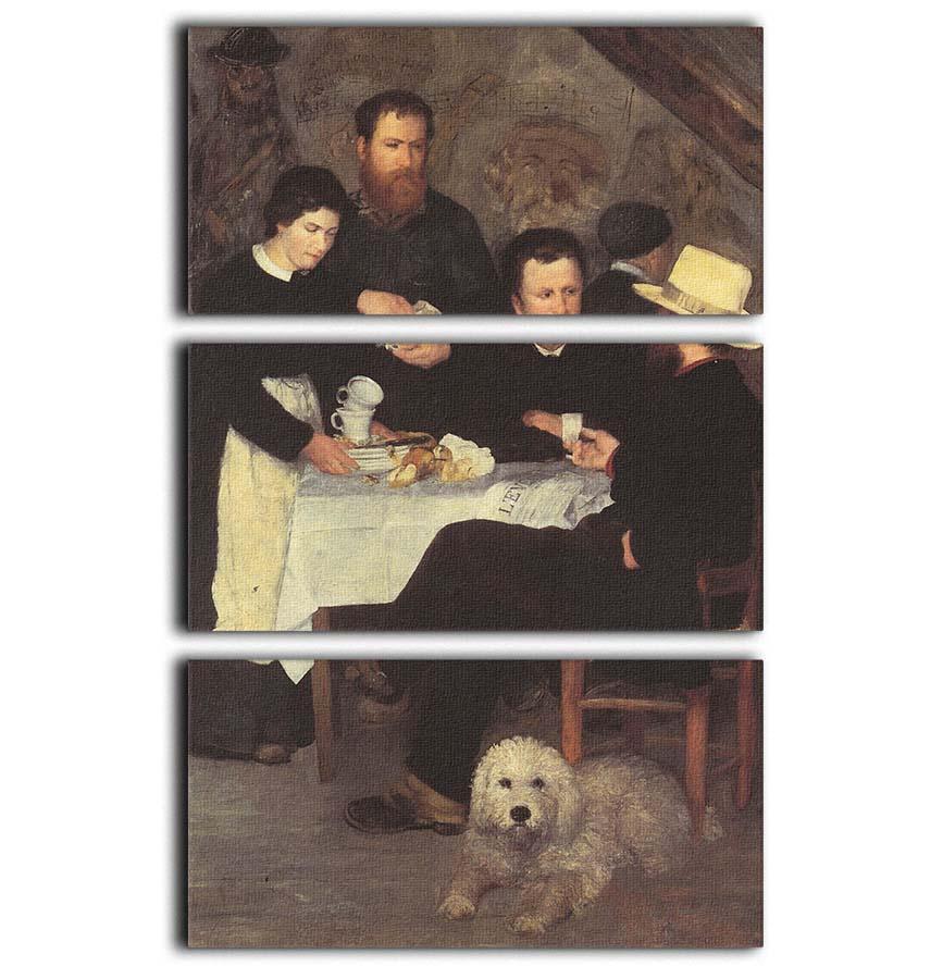 A stunning 3-panel canvas print of Renoir's 'The Mother of Cabaret Antony', showcasing vibrant colors and intricate details.