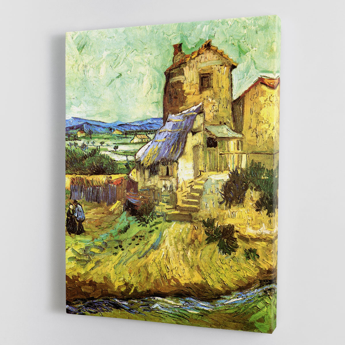 The Old Mill by Van Gogh canvas print showcasing vibrant colors and intricate details, perfect for home decor.