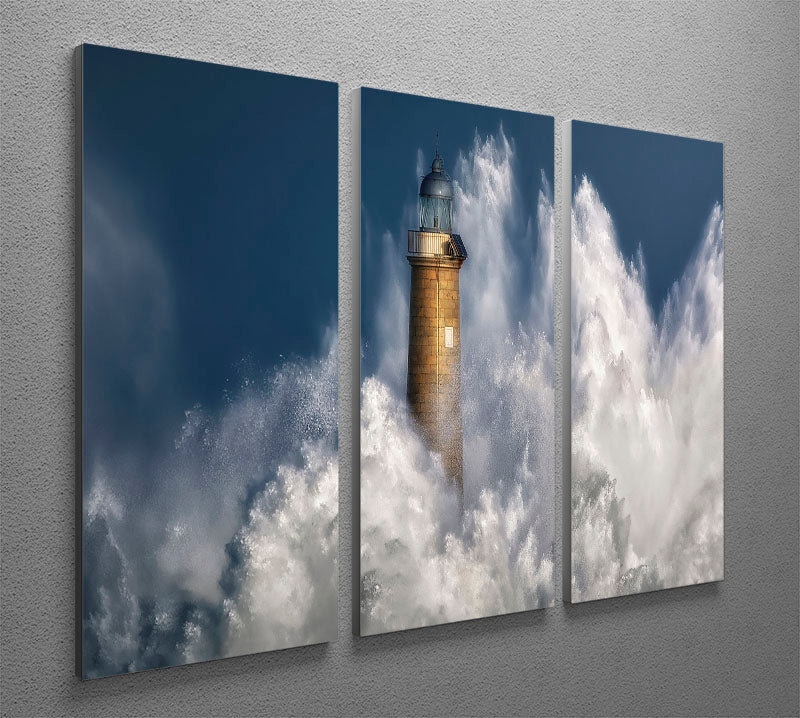 The Power Of The Sea 3 Split Panel Canvas Print showcasing vibrant ocean-themed artwork across three panels.