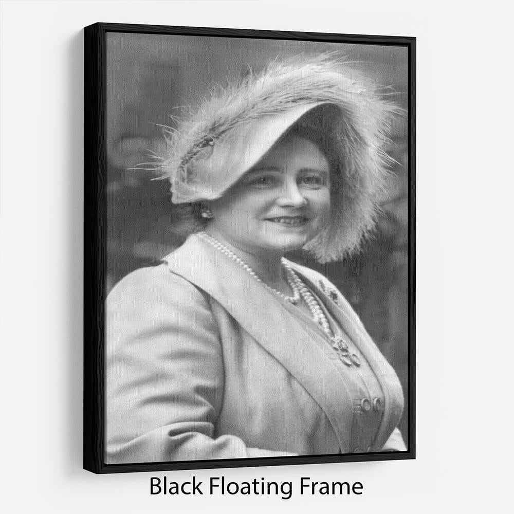 Abstract wall art featuring the Queen Mother at Lord Roberts Memorial Workshops, elegantly framed to create a floating effect.