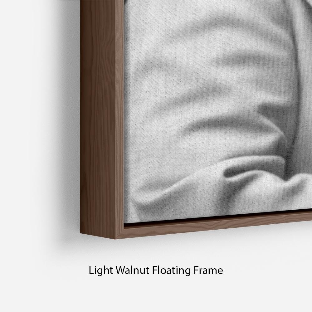 Abstract wall art featuring the Queen Mother at Lord Roberts Memorial Workshops, elegantly framed to create a floating effect.