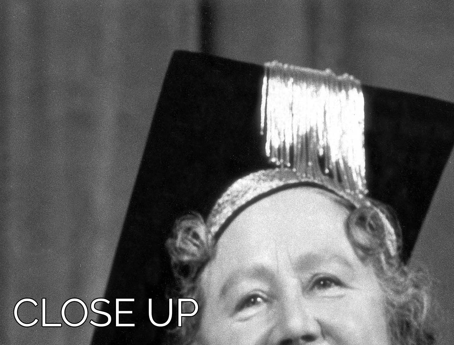 Three-panel canvas art featuring The Queen Mother with her honorary music degree, showcasing elegance and sophistication.