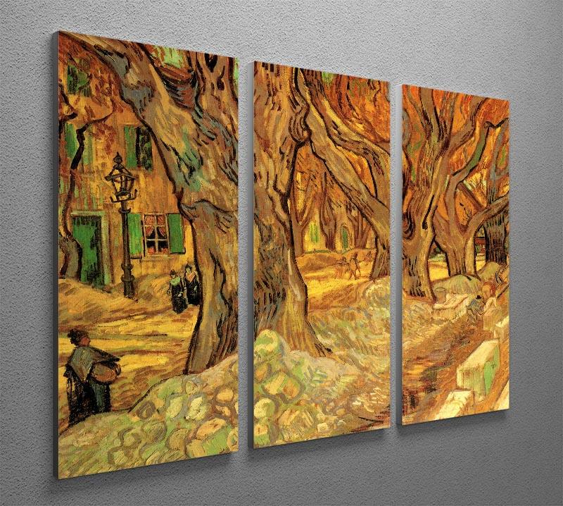 The Road Menders 2 by Van Gogh, a stunning 3-panel canvas print showcasing vibrant colors and intricate details.