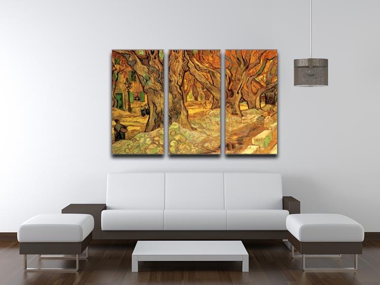 The Road Menders 2 by Van Gogh, a stunning 3-panel canvas print showcasing vibrant colors and intricate details.