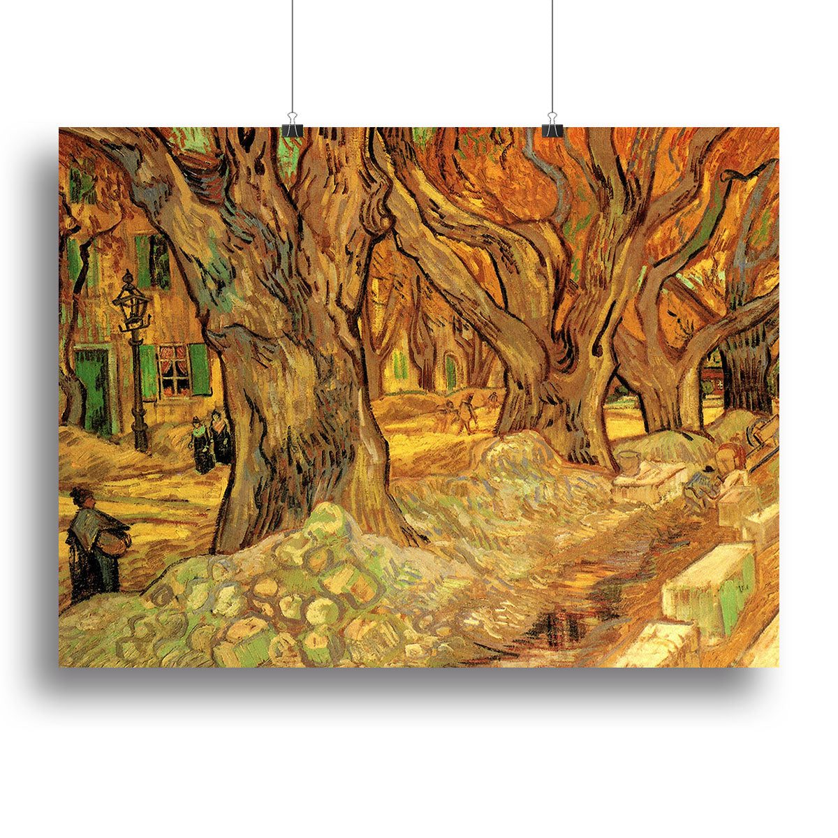 The Road Menders 2 by Van Gogh canvas print showcasing vibrant colors and dynamic brush strokes, perfect for home decor.