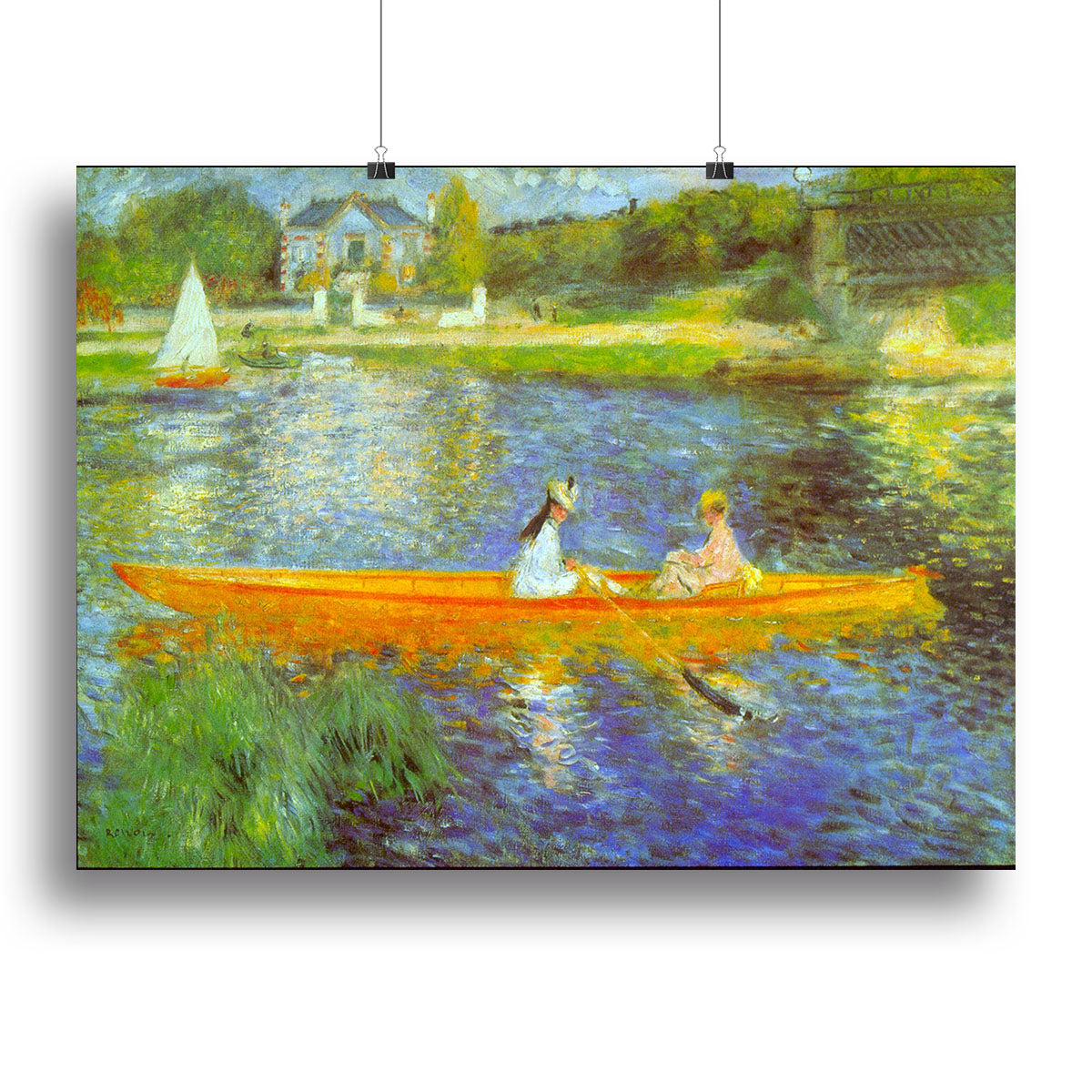 The Seine by Renoir canvas print showcasing vibrant colors and Impressionist style, perfect for home decor.