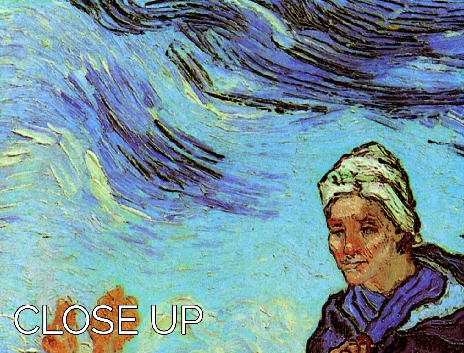 Three-panel canvas print featuring Van Gogh's The Shepherdess after Millet, showcasing vibrant colors and intricate details.