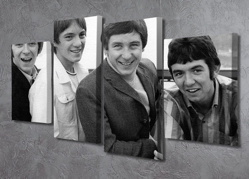 The Small Faces 4 Split Panel Canvas featuring vibrant artwork divided into four equal sections, creating a dynamic visual effect.