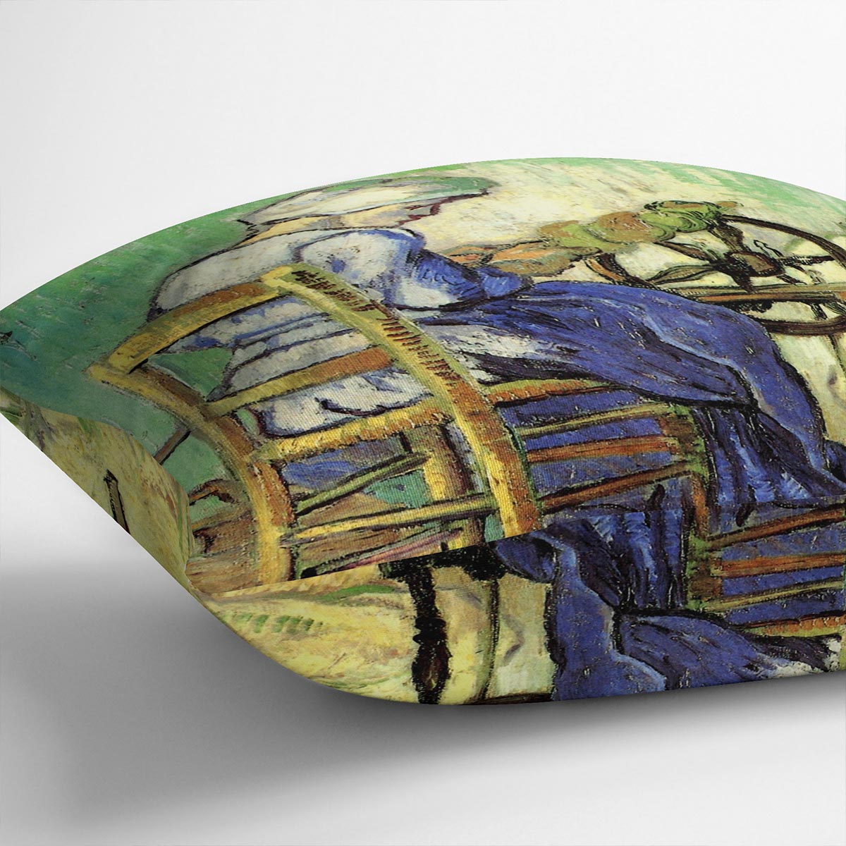 The Spinner by Van Gogh Cushion featuring vibrant abstract design on luxurious vegan faux suede.