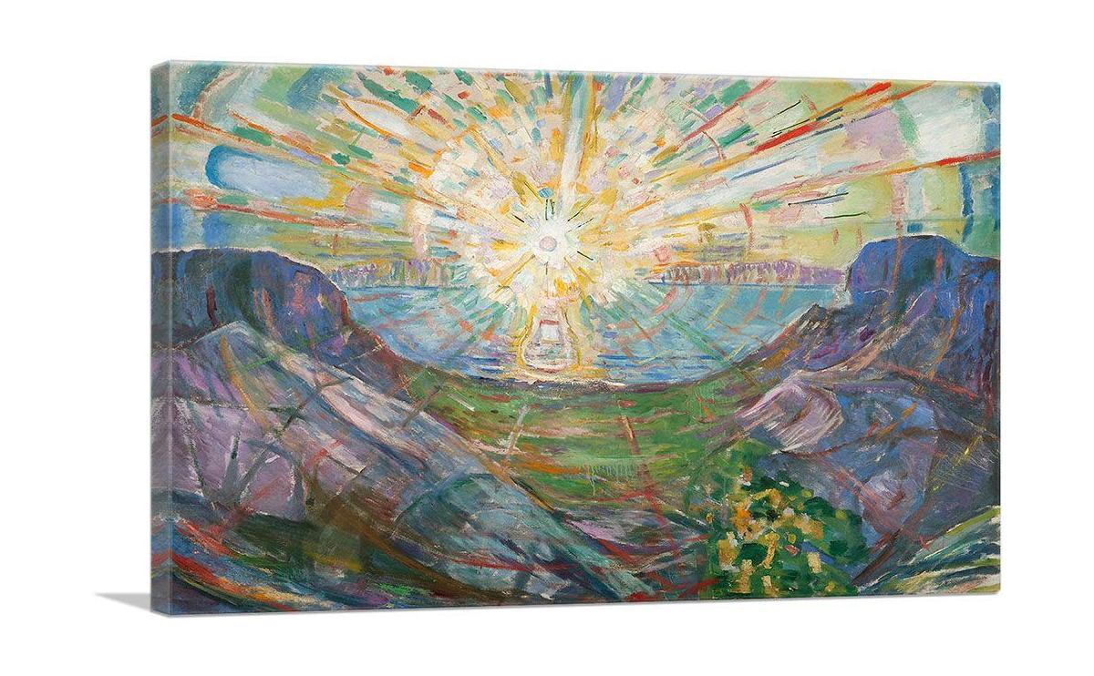 The Sun 1911 canvas print featuring vibrant colors and intricate details, perfect for home or office decor.