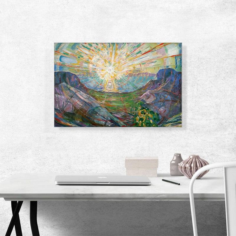 The Sun 1911 canvas print featuring vibrant colors and intricate details, perfect for home or office decor.