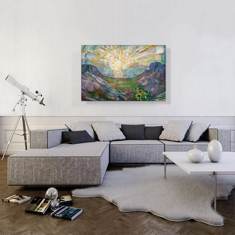 The Sun 1911 canvas print featuring vibrant colors and intricate details, perfect for home or office decor.