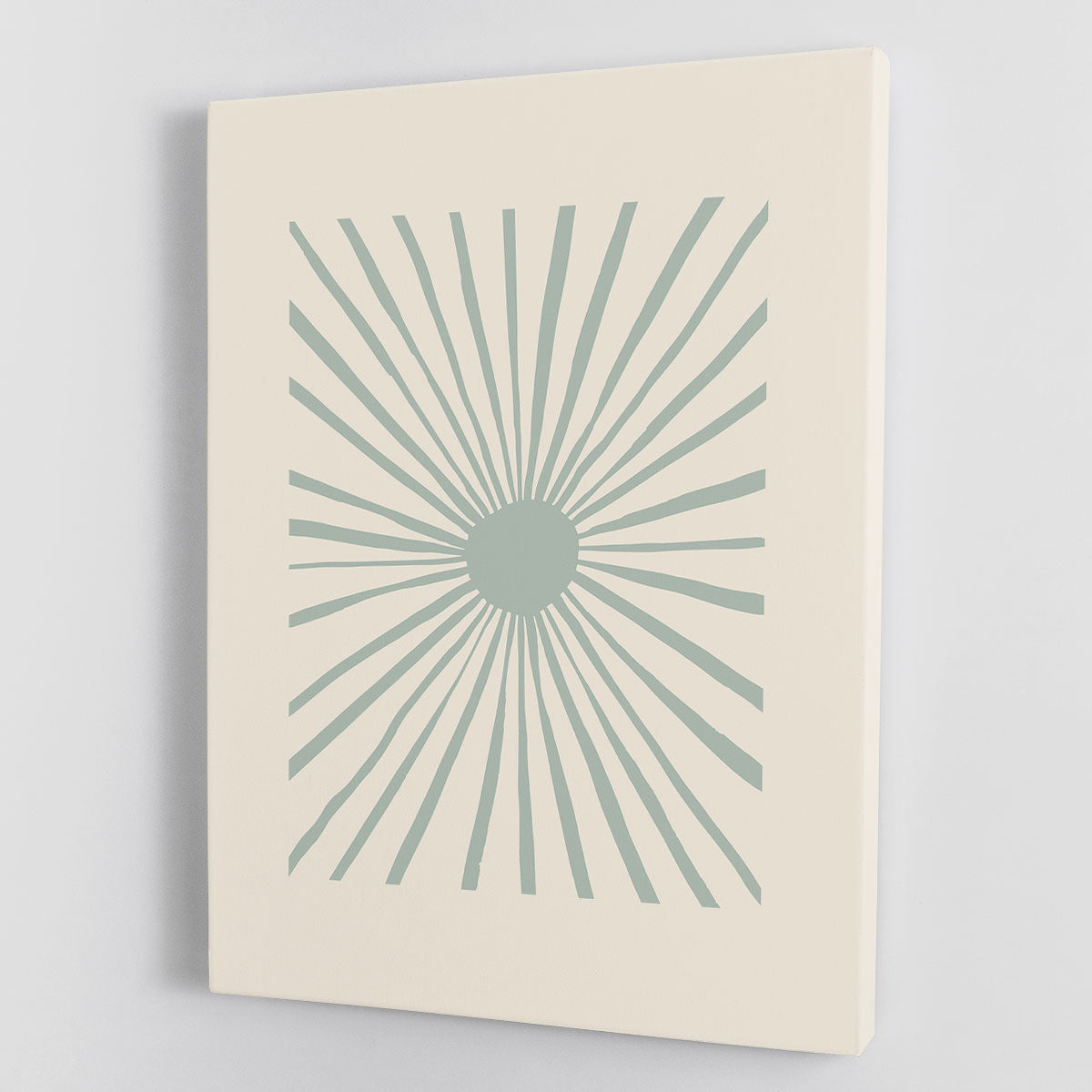 The Sun Grey Canvas Print featuring a modern abstract design in elegant grey tones, perfect for home decor.