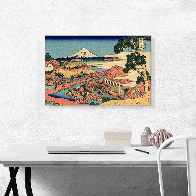 A beautiful canvas print of The Tea Plantation of Katakura, showcasing lush green tea fields and serene landscapes.