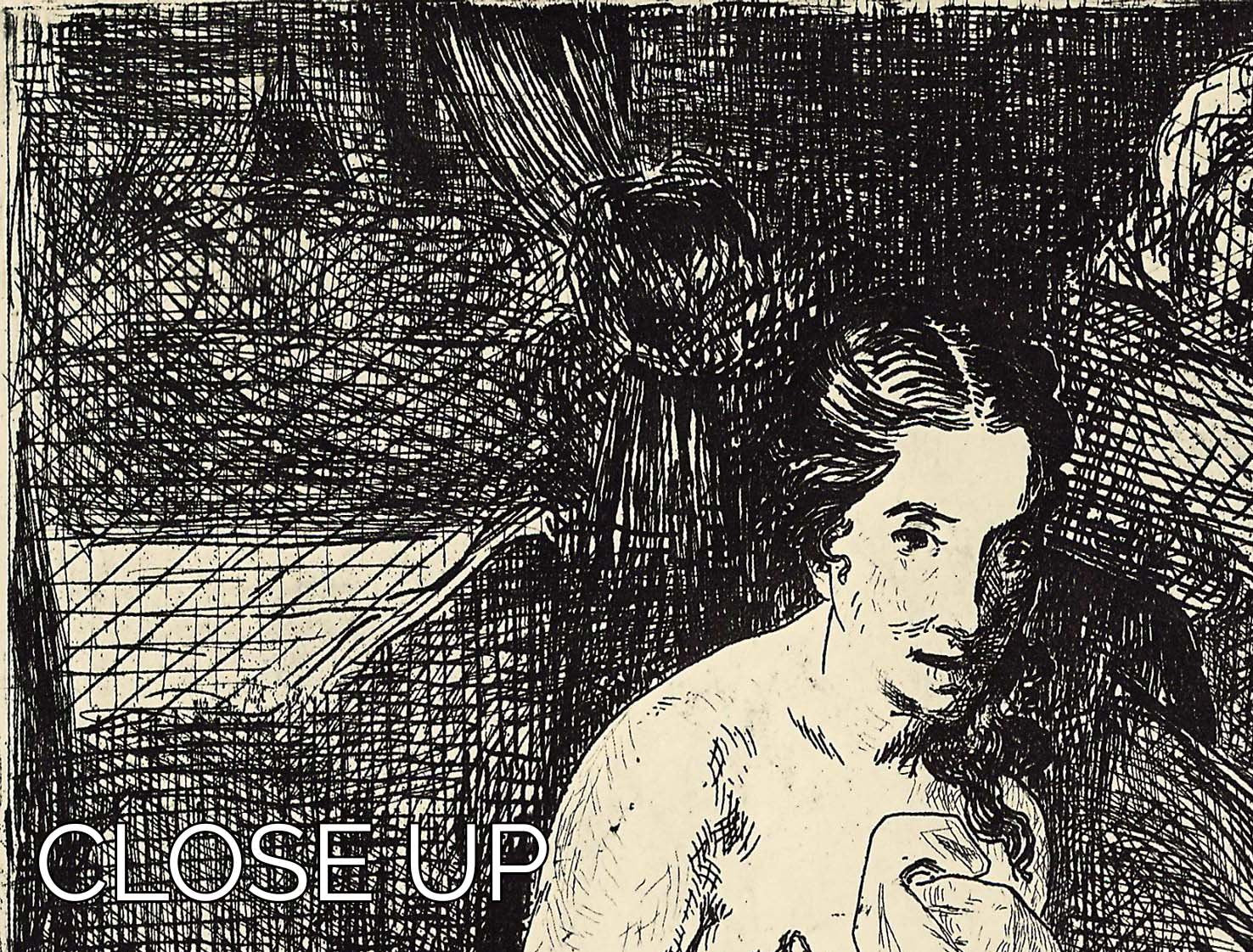 The Toillette by Manet 3-panel canvas print showcasing elegant artwork in a modern setting.