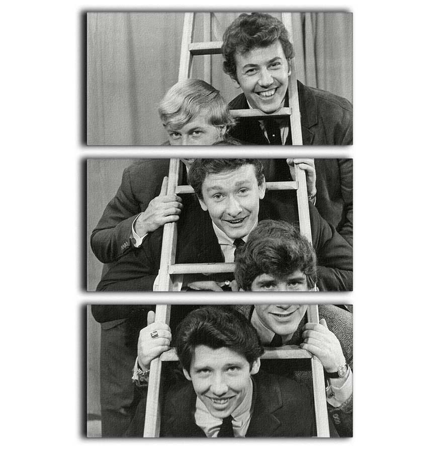 A stunning 3-panel canvas print featuring The Tremeloes pop group, showcasing vibrant colors and intricate details, perfect for home decor.