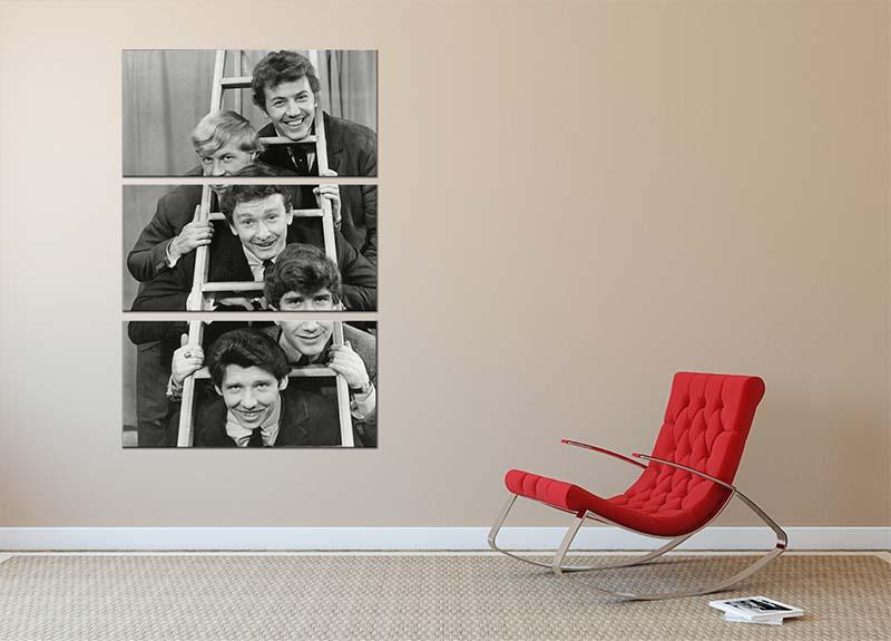 A stunning 3-panel canvas print featuring The Tremeloes pop group, showcasing vibrant colors and intricate details, perfect for home decor.