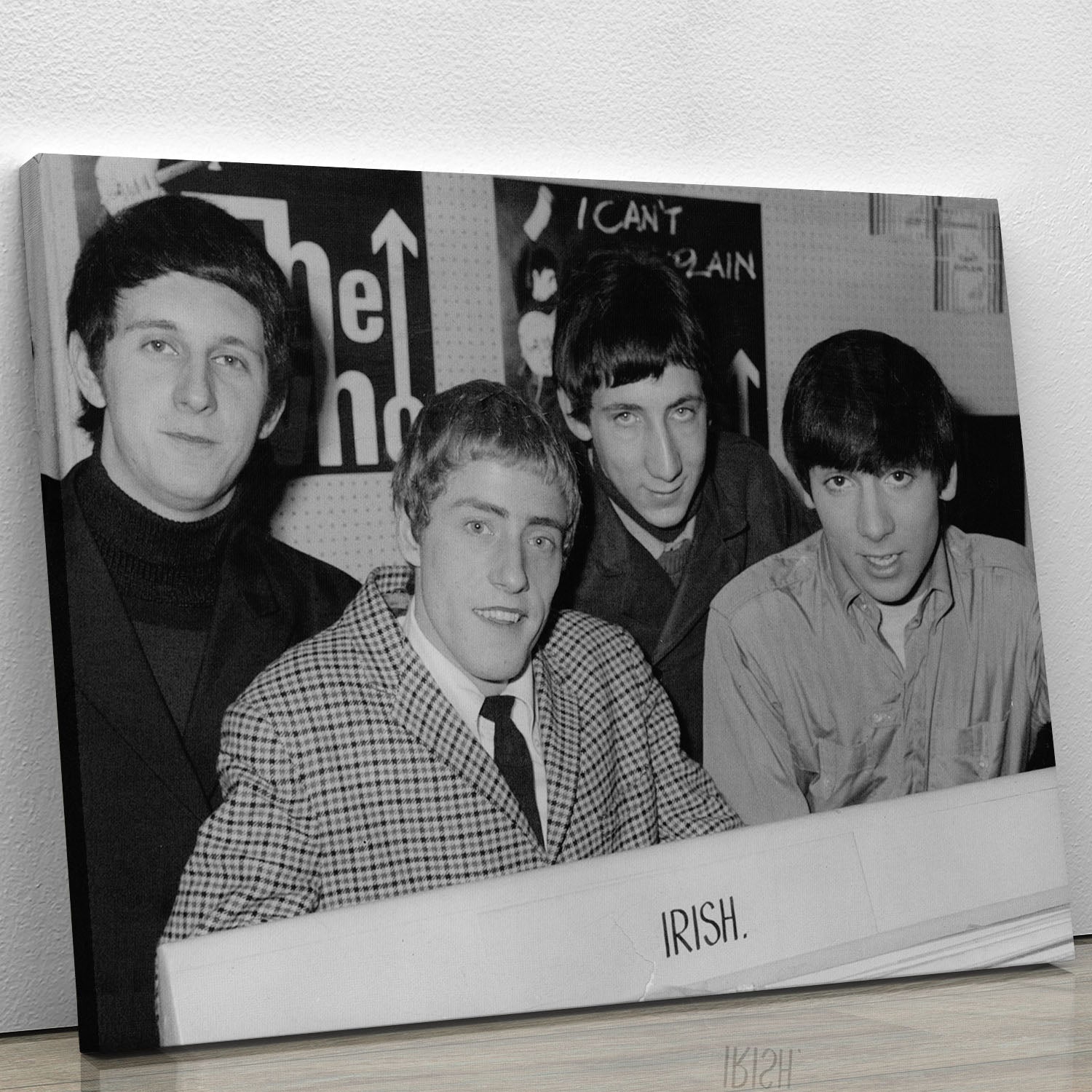 A vibrant canvas print featuring The Who, showcasing iconic rock imagery with bold colors and details.