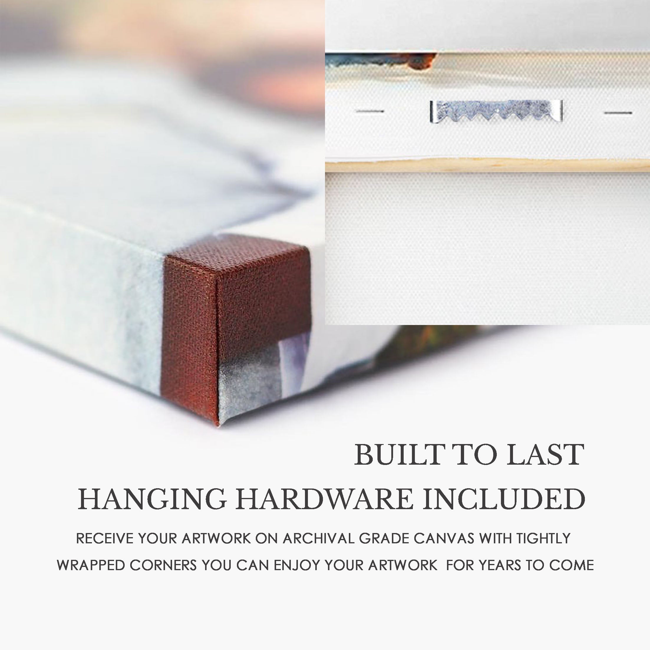 Gallery-wrapped canvas featuring serene landscape and scripture from Isaiah 40:8, perfect for home decor.