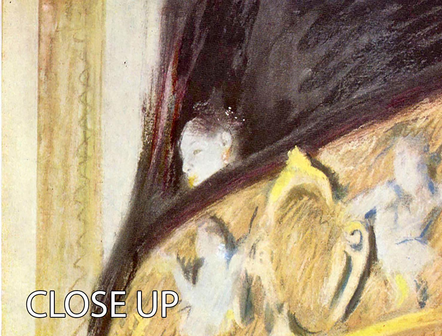 Theater Loge by Degas 3-panel canvas print showcasing elegant artwork in a modern setting.