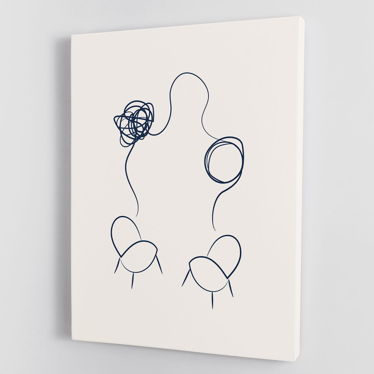 A beautifully designed Therapy Chair Canvas Print showcasing modern art with vibrant colors, perfect for home or office decor.