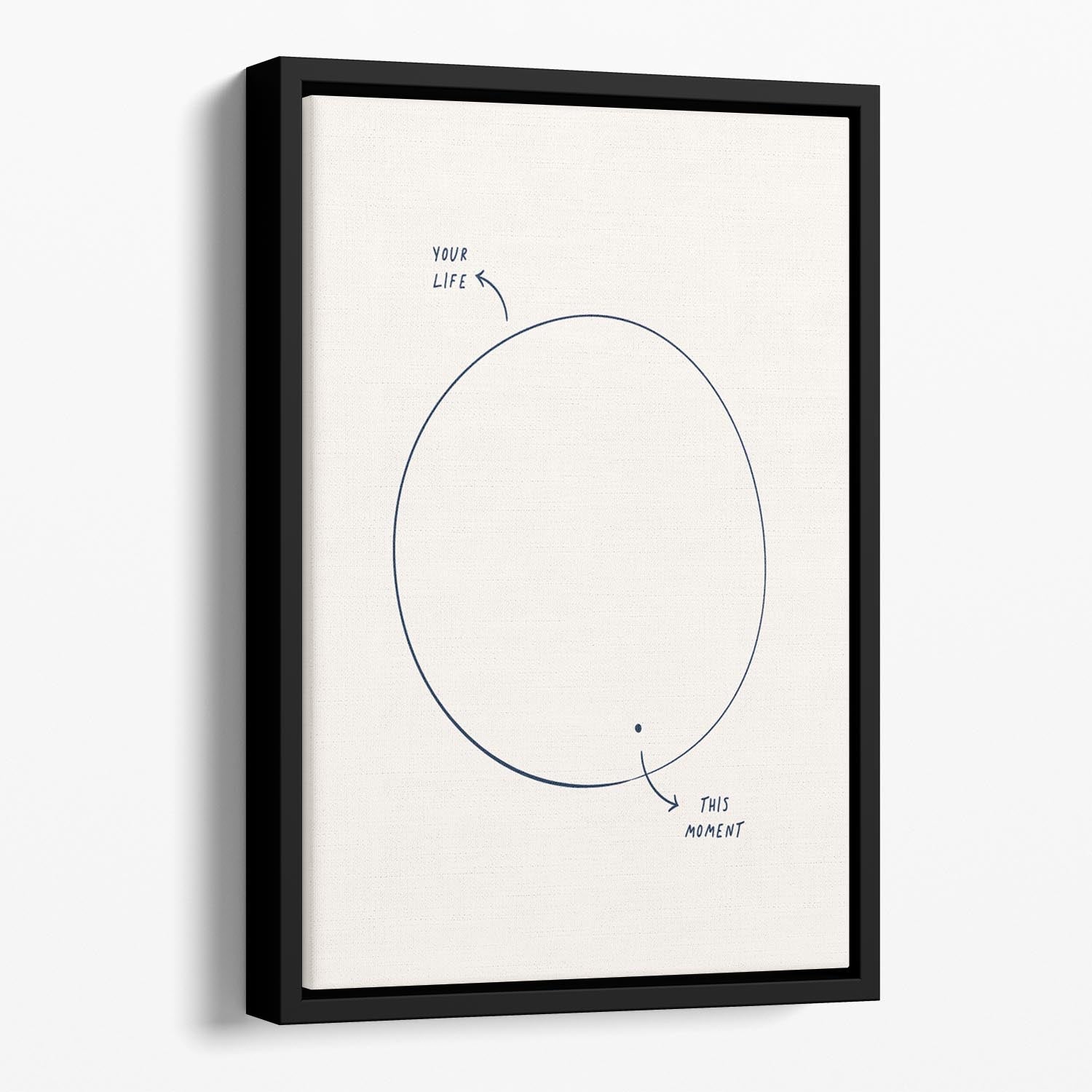 This Moment Floating Framed Canvas featuring vibrant abstract art in a handcrafted wooden frame, creating a stunning floating effect.