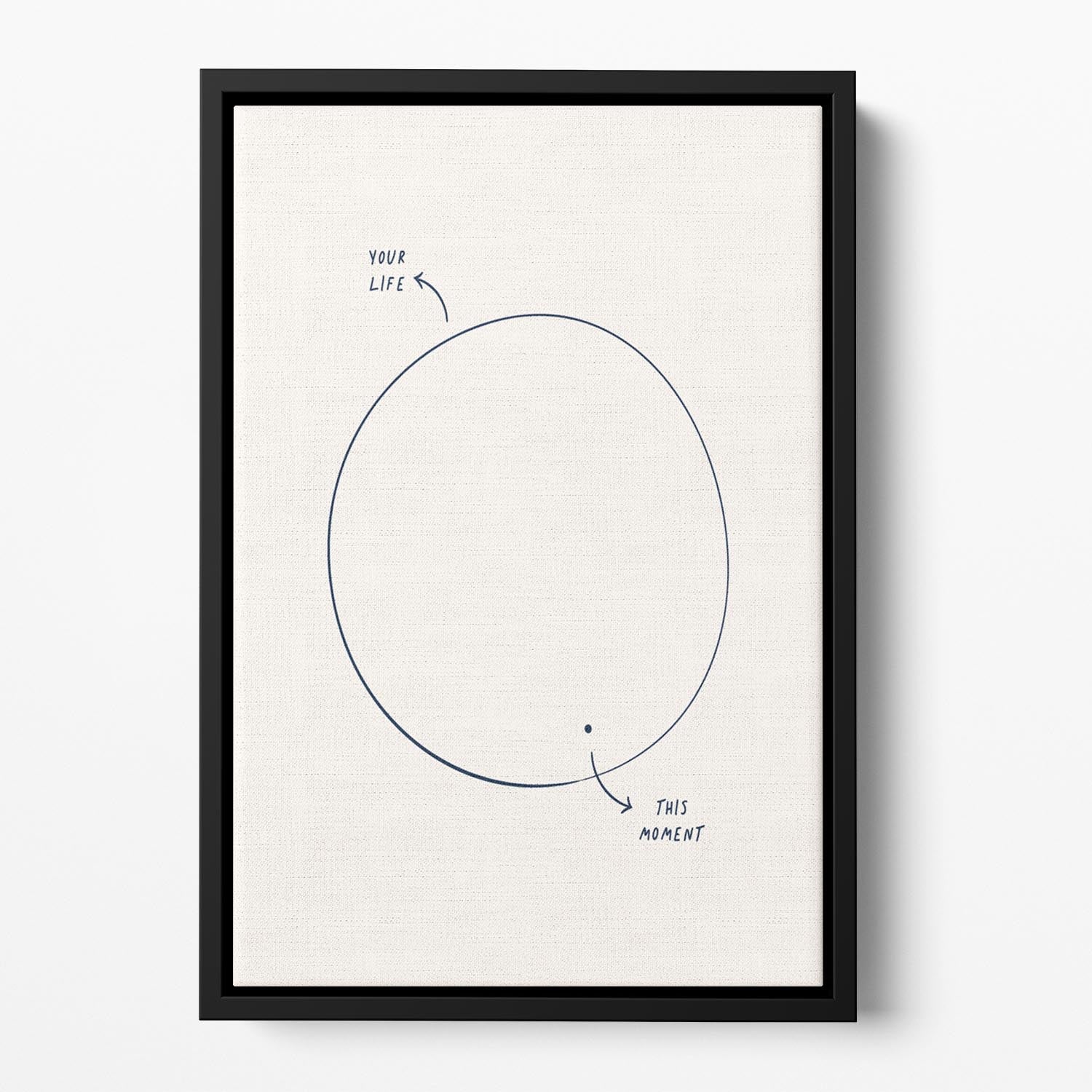 This Moment Floating Framed Canvas featuring vibrant abstract art in a handcrafted wooden frame, creating a stunning floating effect.