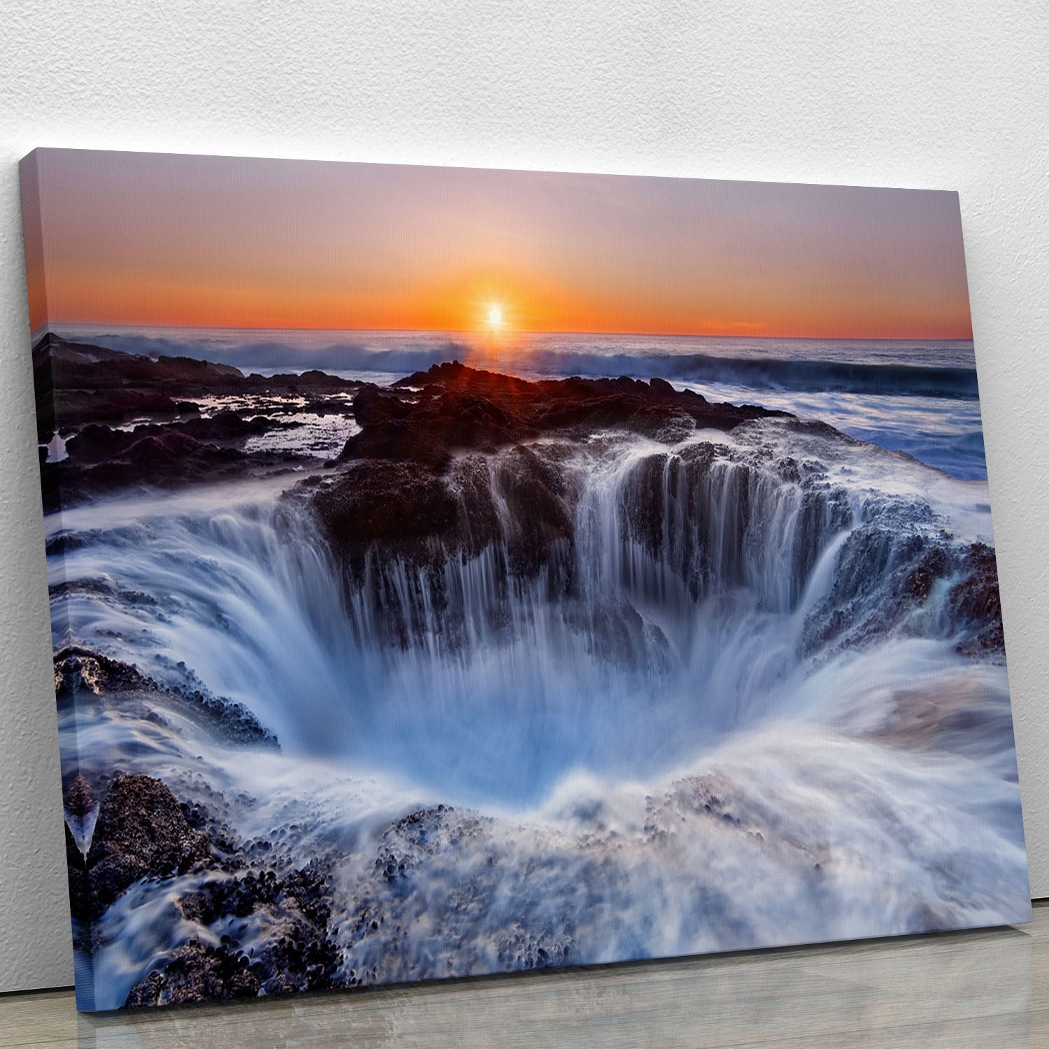 Thorsa Well Canvas Print featuring vibrant modern art design, perfect for home or office decor.