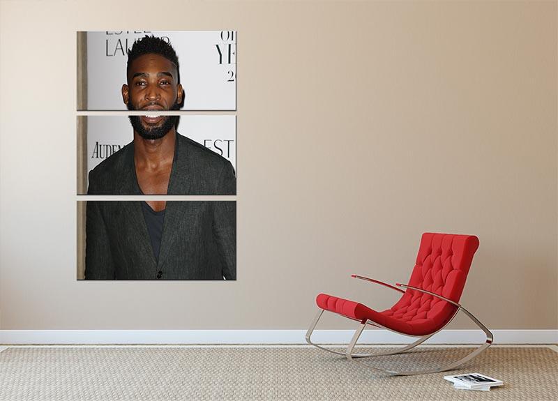 Tinie Tempah 3 Split Panel Canvas Print featuring vibrant colors and modern design, perfect for enhancing any room's decor.