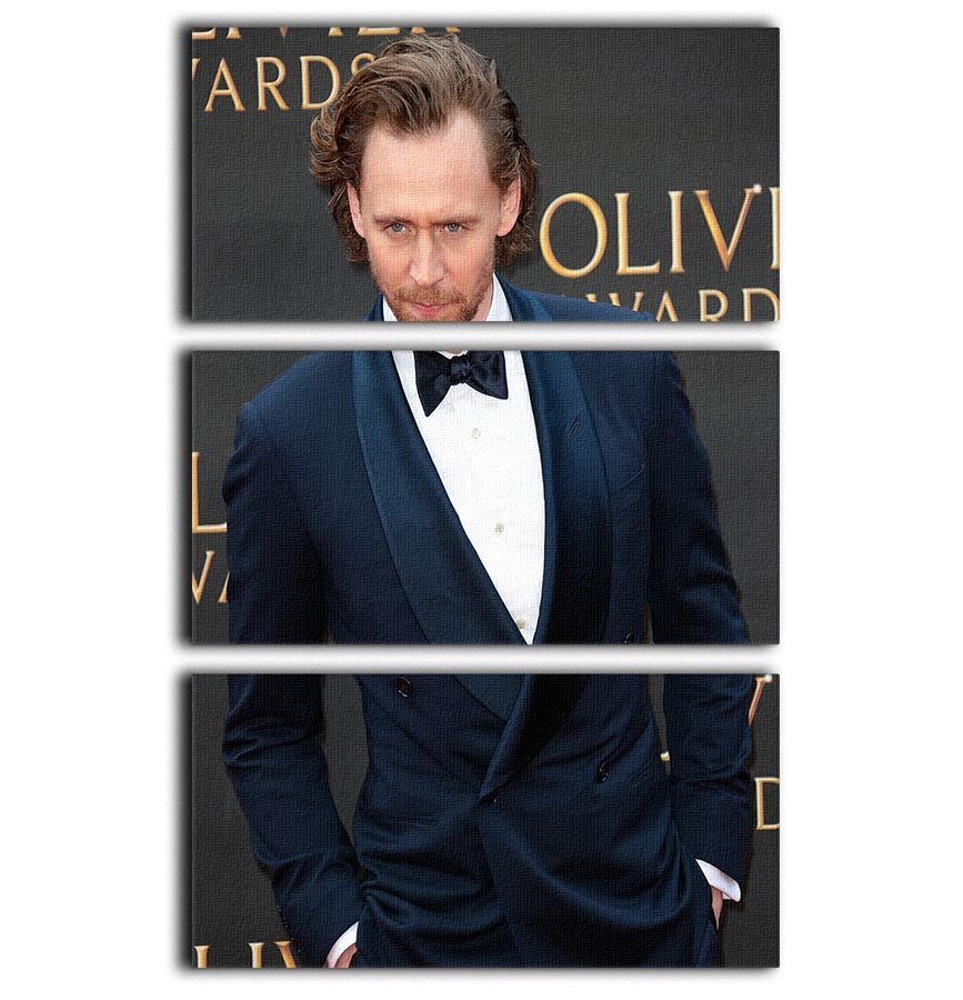 Tom Hiddlestone 3 Split Panel Canvas Print featuring three high-quality canvases with a cohesive design, perfect for home decor.