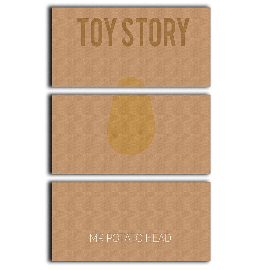 Toy Story Mr Potato Head 3-panel canvas print showcasing vibrant colors and playful design, perfect for home decor.