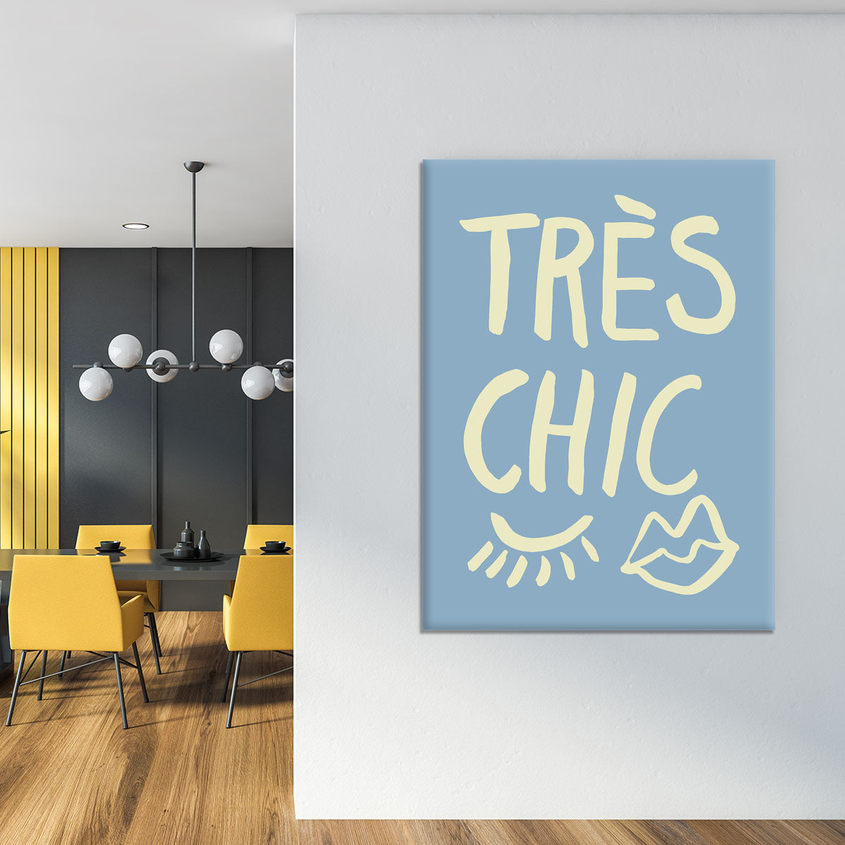 TrAus Chic Blue Canvas Print showcasing elegant blue tones, perfect for modern decor.