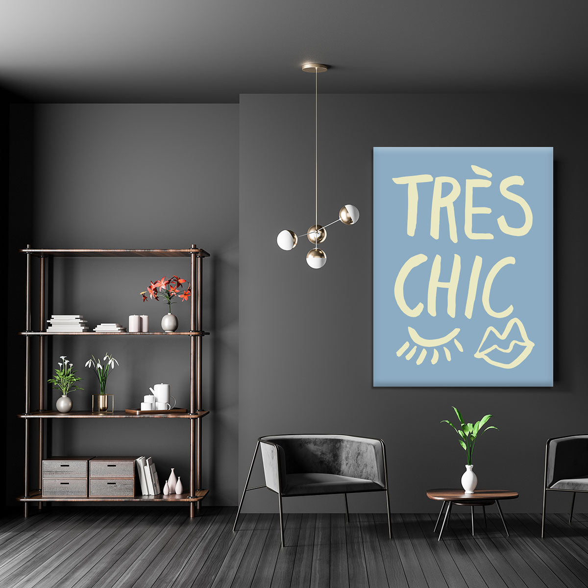 TrAus Chic Blue Canvas Print showcasing elegant blue tones, perfect for modern decor.