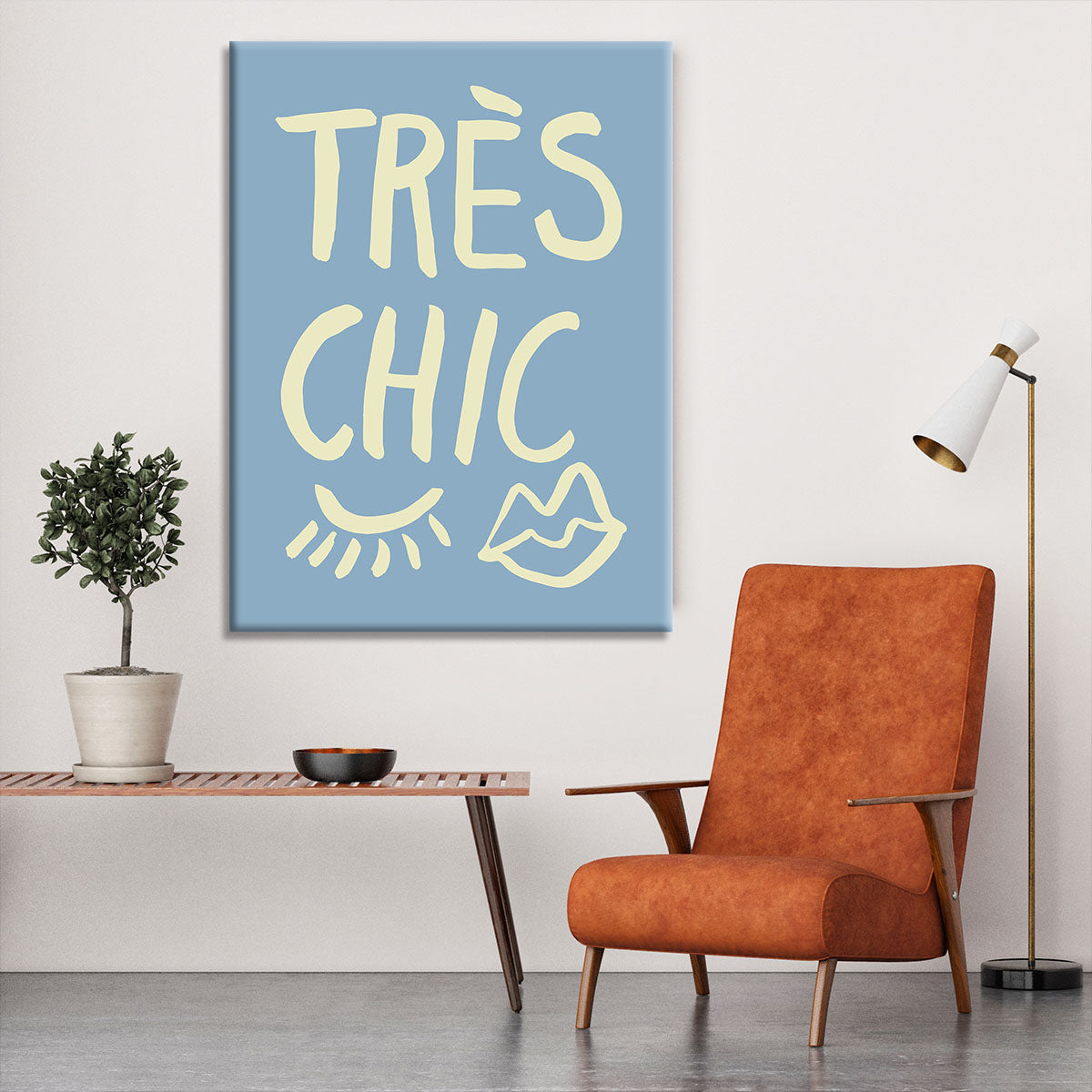 TrAus Chic Blue Canvas Print showcasing elegant blue tones, perfect for modern decor.