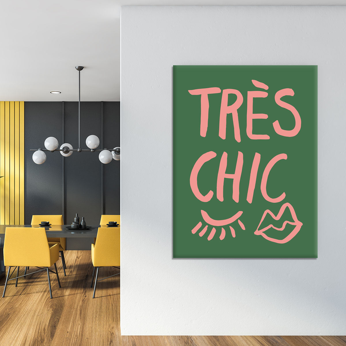 TrAus Chic Green Canvas Print showcasing vibrant green hues and modern design, perfect for enhancing any decor.