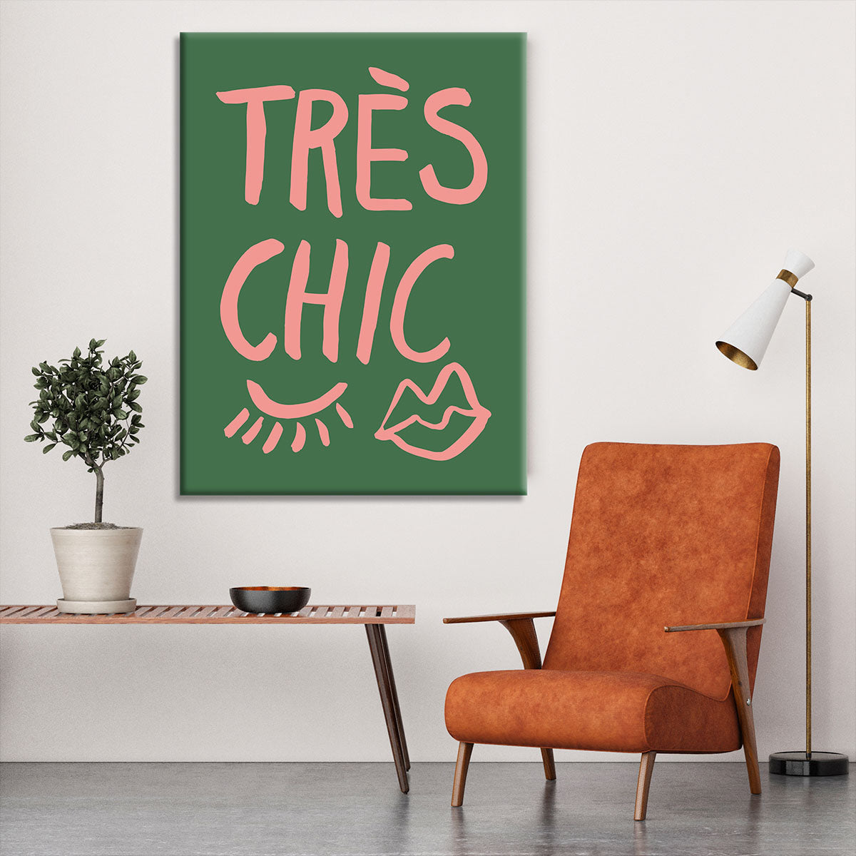 TrAus Chic Green Canvas Print showcasing vibrant green hues and modern design, perfect for enhancing any decor.