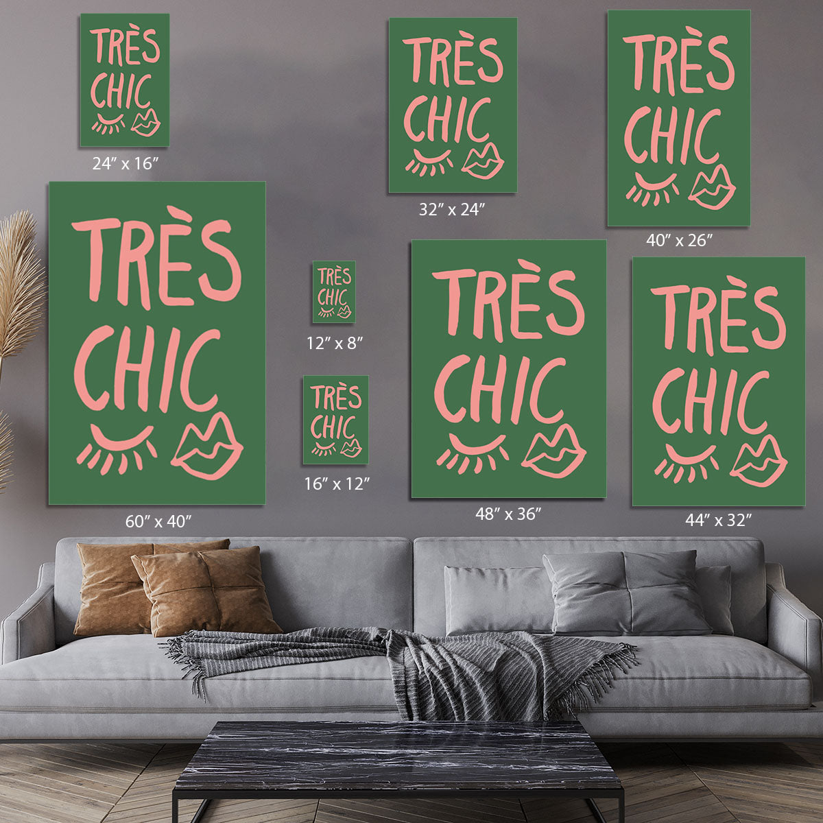 TrAus Chic Green Canvas Print showcasing vibrant green hues and modern design, perfect for enhancing any decor.